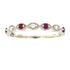 .15ct Ruby Diamond Wedding Band Ring 14KT White Gold by Bids.com