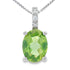 1.34ct Peridot Diamond Fashion Pendants 10KT White Gold by Bids.com