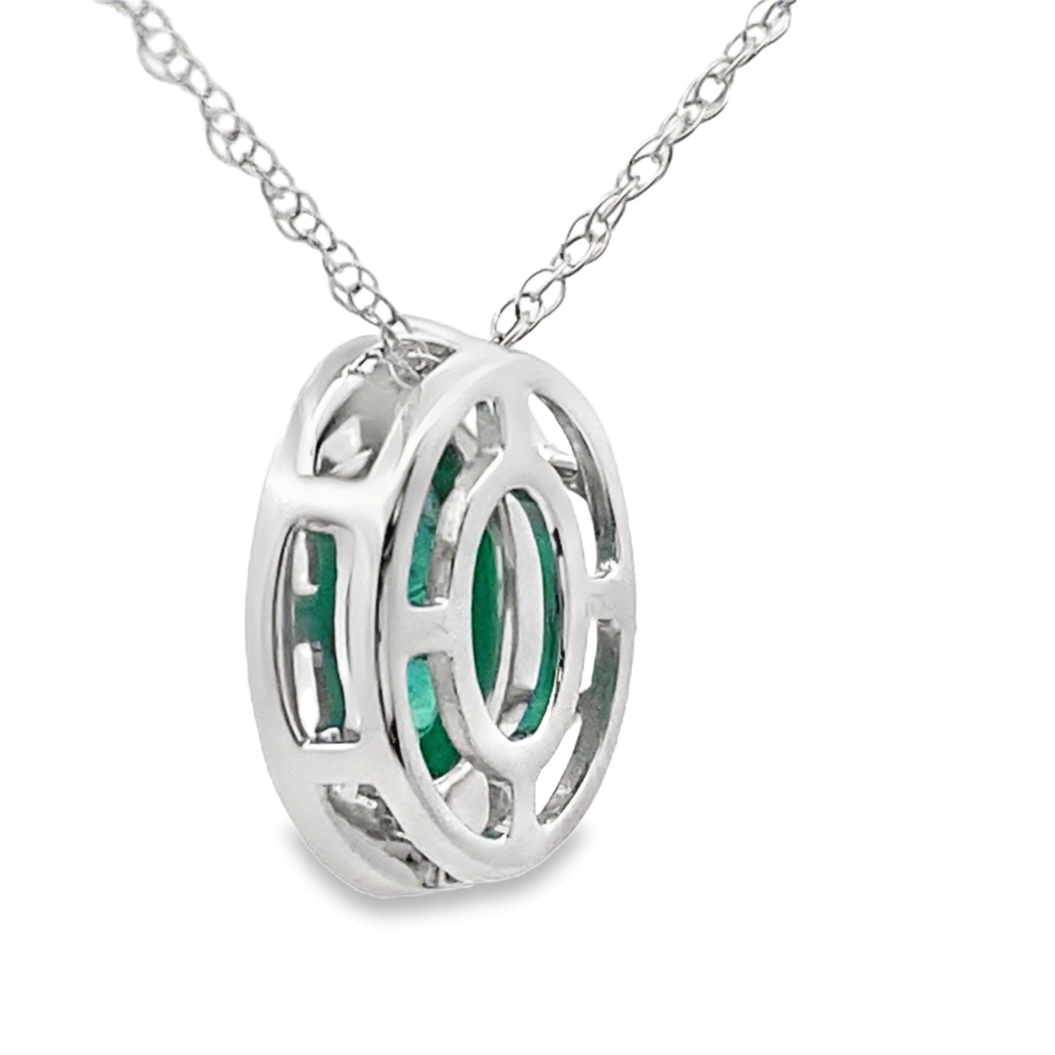 .46ct Emerald Diamond Fashion Pendants 10KT White Gold by Bids.com