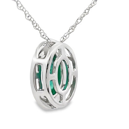 .46ct Emerald Diamond Fashion Pendants 10KT White Gold by Bids.com