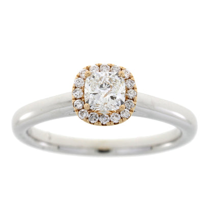 Genuine .62ct Diamond Diamond Eng Only 14KT 2 Tone Gold by Bids.com