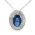 .59ct Sapphire Diamond Fashion Pendants 10KT White Gold by Bids.com