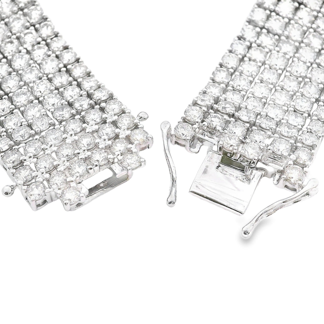 Genuine 20.00ct Diamond Tennis Bracelet 14KT White Gold by Bids.com