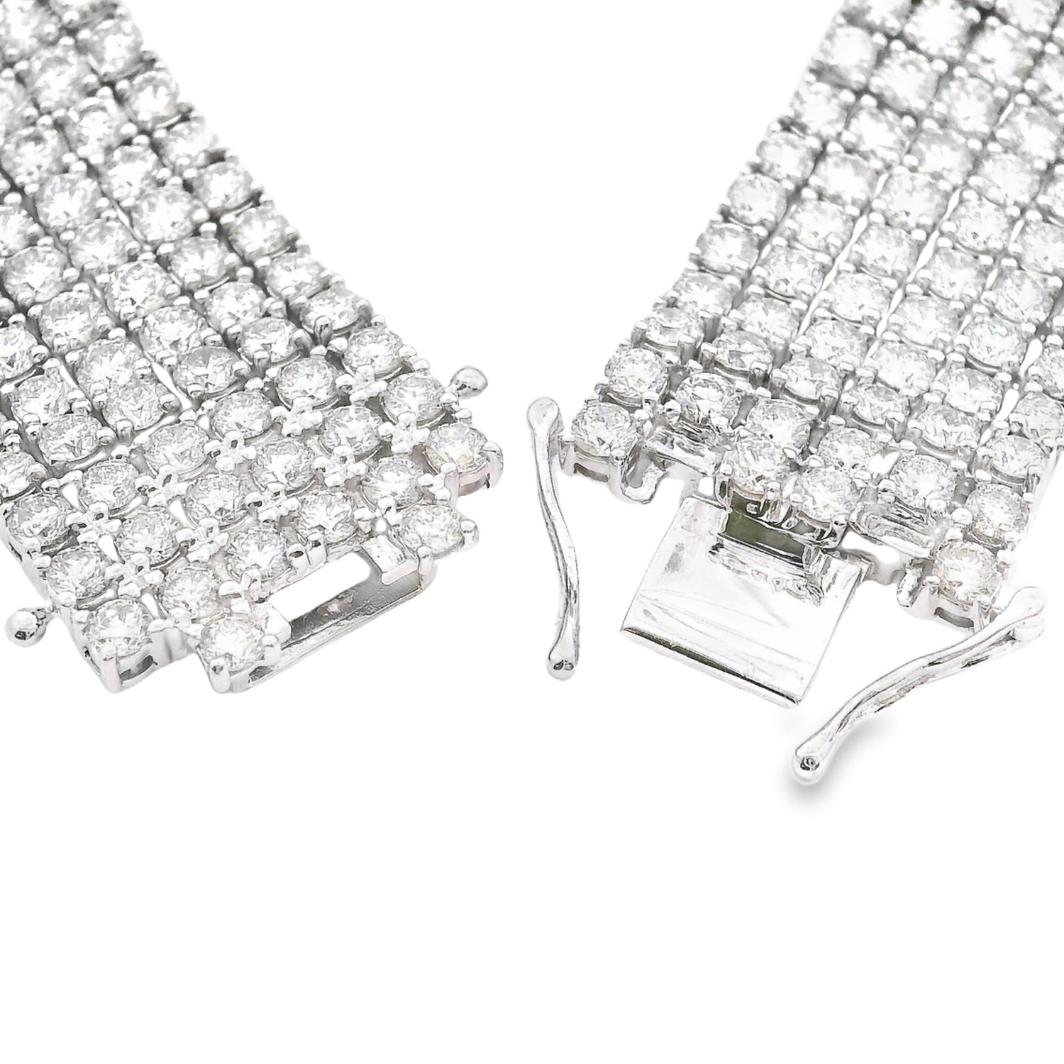 Genuine 20.00ct Diamond Tennis Bracelet 14KT White Gold by Bids.com