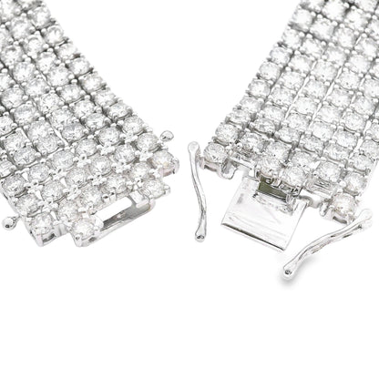 Genuine 20.00ct Diamond Tennis Bracelet 14KT White Gold by Bids.com