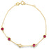 Genuine .66ct Ruby Diamond Bracelet 14KT Yellow Gold by Bids.com