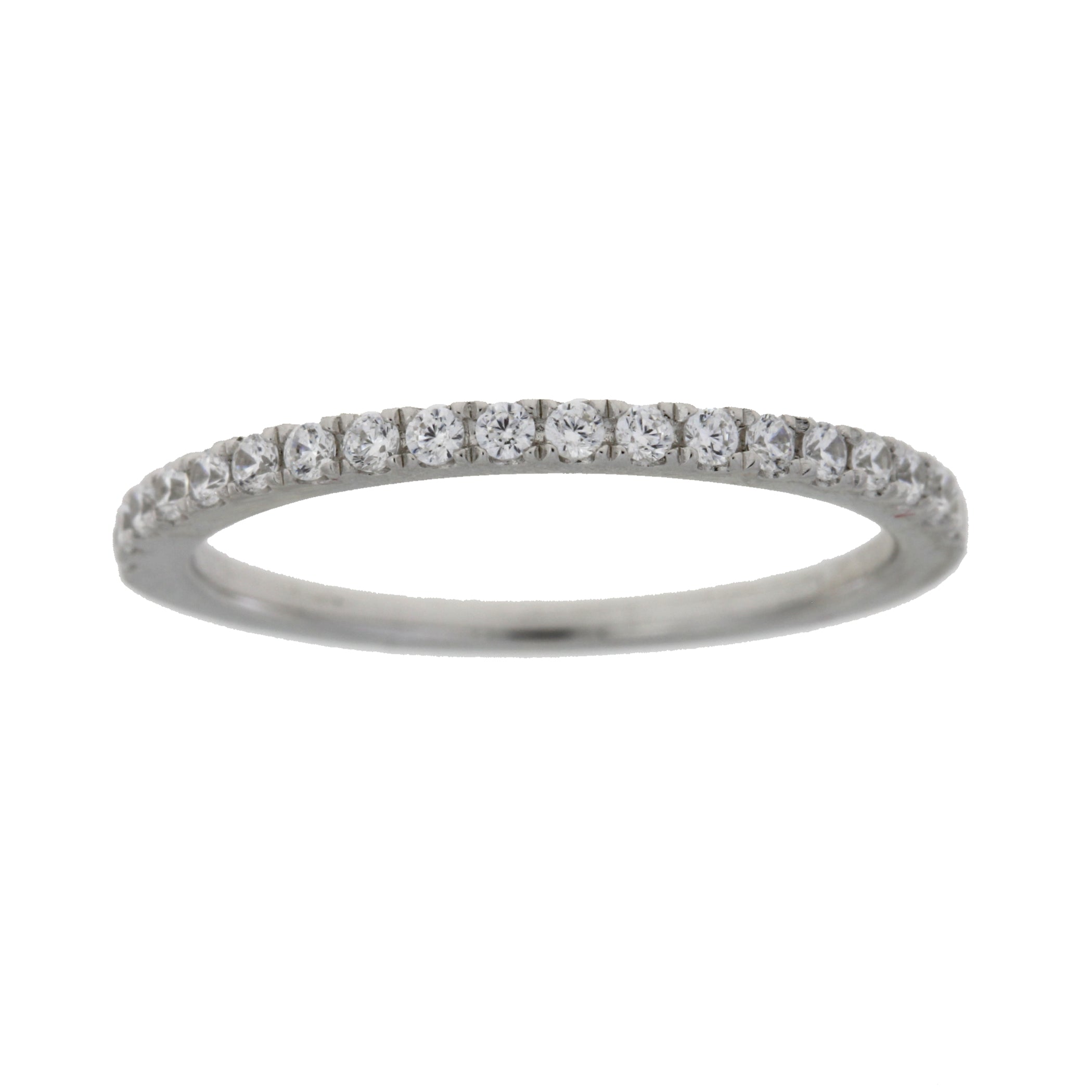 Cubic Zirconium Wedding Band Ring Sterling Silver by Bids.com