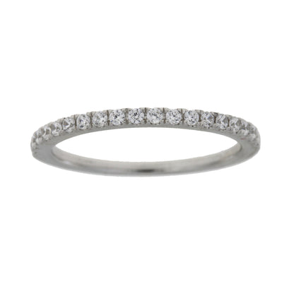 Cubic Zirconium Wedding Band Ring Sterling Silver by Bids.com