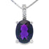Amethyst Diamond Fashion Pendants 10KT White Gold by Bids.com