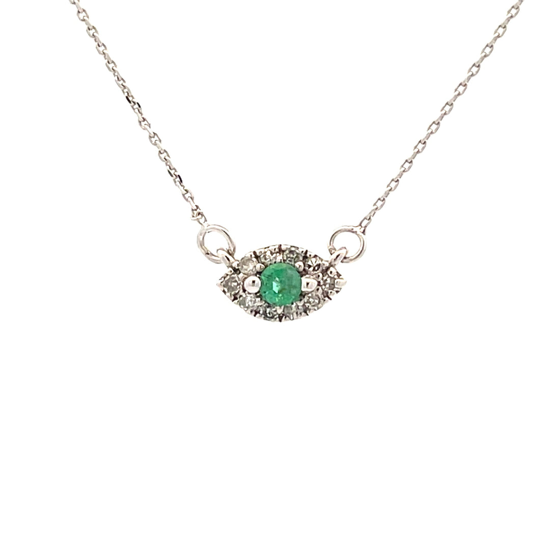 .12ct Emerald Diamond Fashion Pendants 14KT White Gold by Bids.com