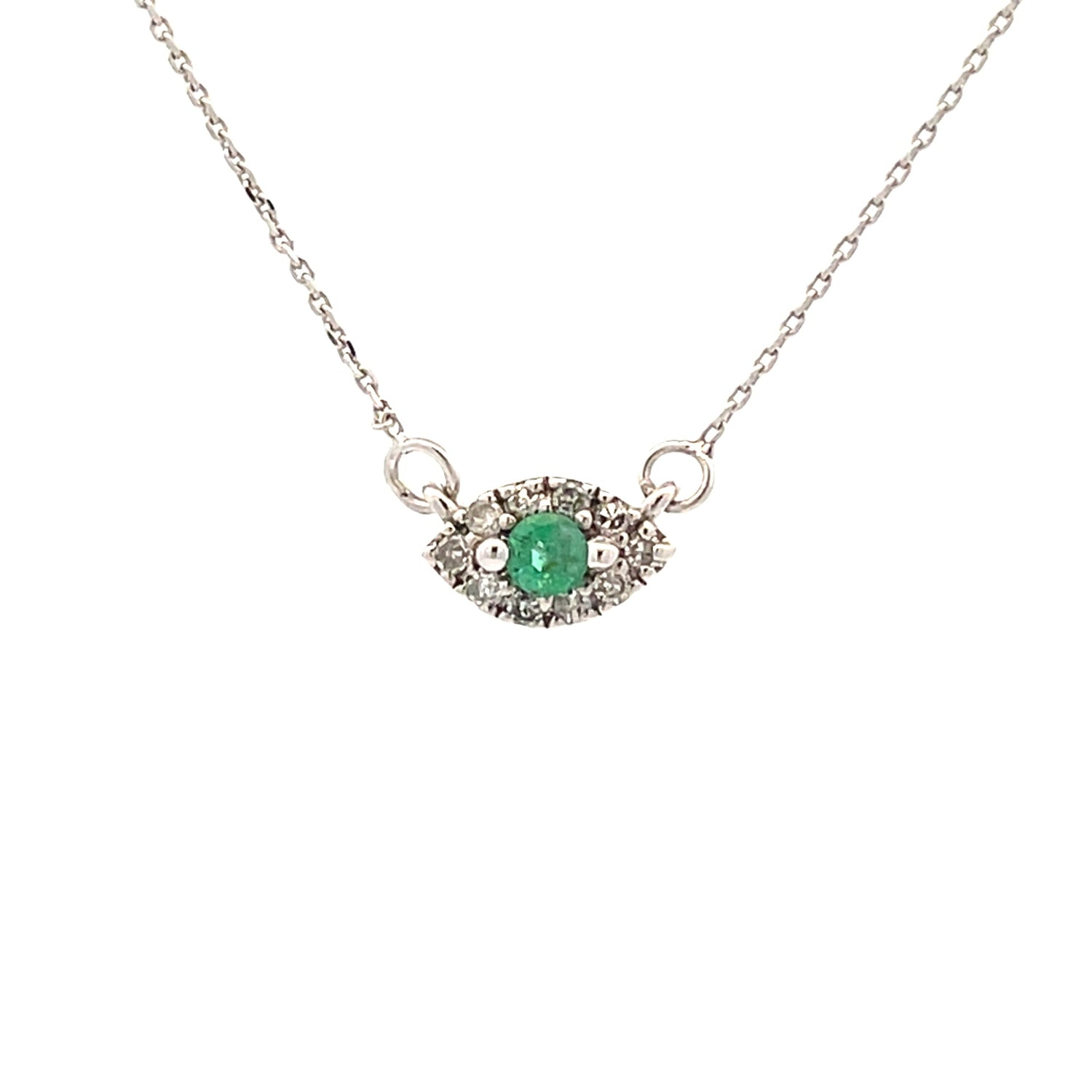 .12ct Emerald Diamond Fashion Pendants 14KT White Gold by Bids.com
