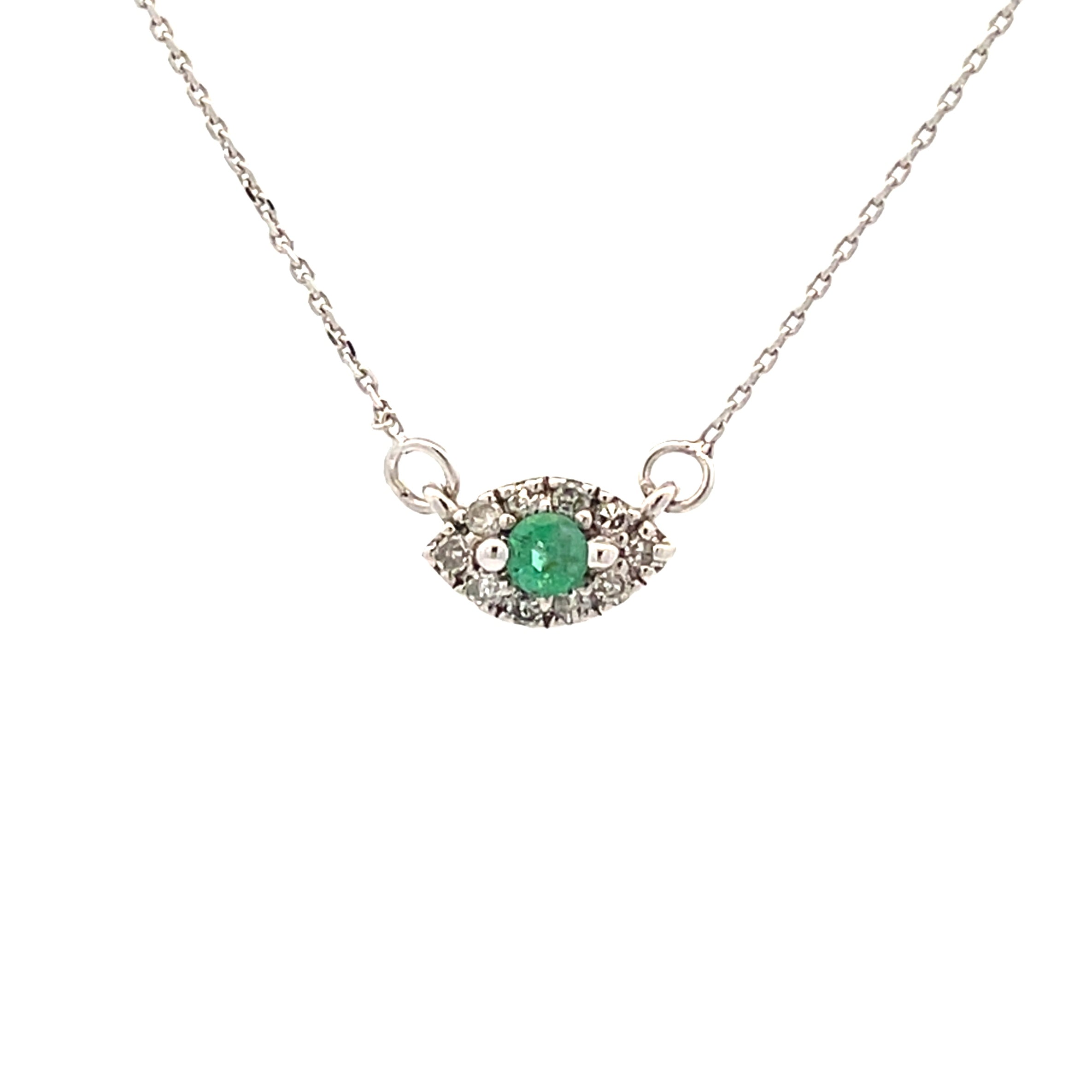 .12ct Emerald Diamond Fashion Pendants 14KT White Gold by Bids.com