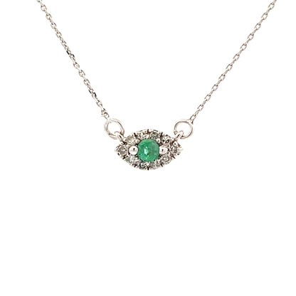 .12ct Emerald Diamond Fashion Pendants 14KT White Gold by Bids.com