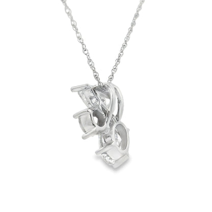 Lab Grown Diamond Fashion Pendants 14KT White Gold by Bids.com