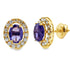 1.54ct Tanzanite Diamond Earrings 14KT Yellow Gold by Bids.com
