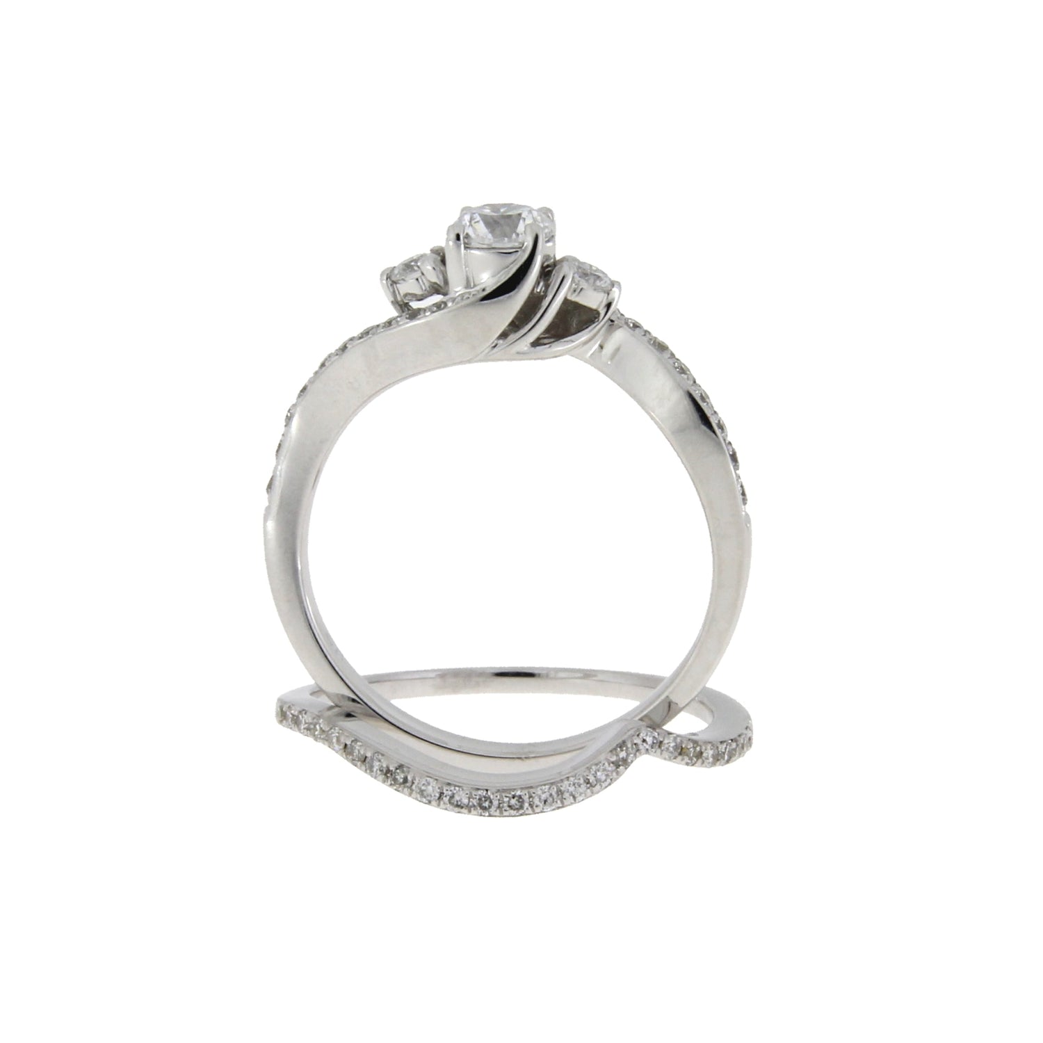 .70ct Diamond Engagement Ring Set 14KT White Gold by Bids.com