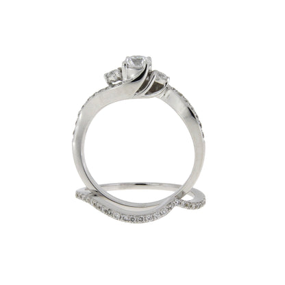 .70ct Diamond Engagement Ring Set 14KT White Gold by Bids.com
