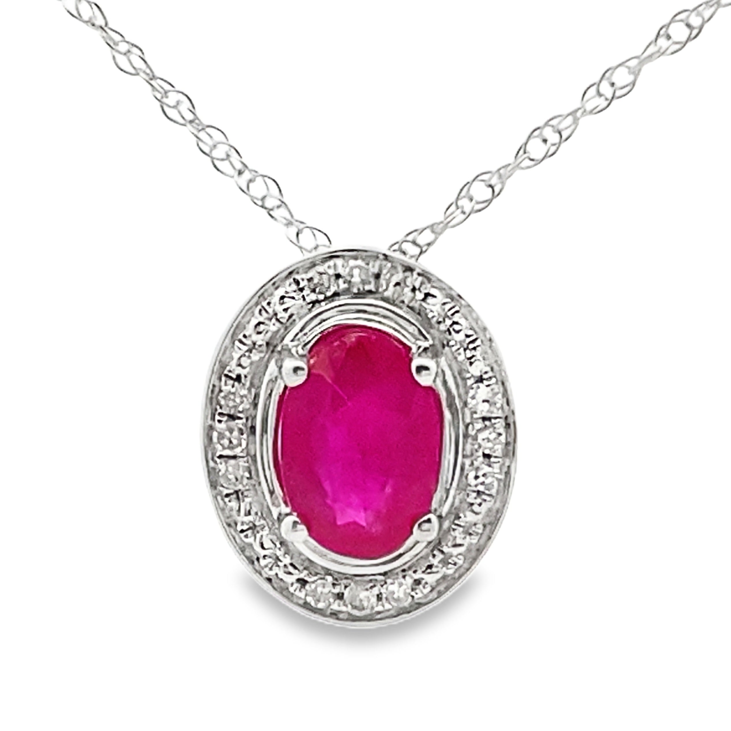 .63ct Ruby Diamond Fashion Pendants 10KT White Gold by Bids.com