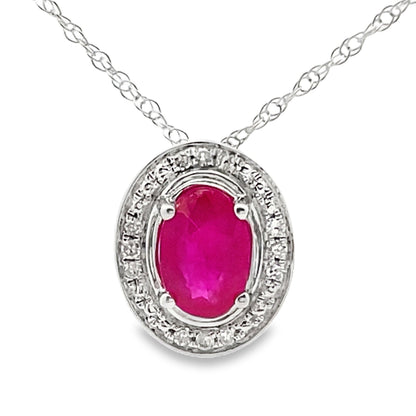 .63ct Ruby Diamond Fashion Pendants 10KT White Gold by Bids.com