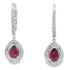 1.05ct Garnet Diamond Dangle Earrings 10KT White Gold by Bids.com