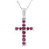 .29ct Ruby Cross Religious Pendant 14KT White Gold by Bids.com