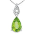 1.30ct Peridot Diamond Fashion Pendants 10KT White Gold by Bids.com