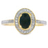 Natural .55ct Onyx Diamond Ring 10KT Yellow Gold by Bids.com