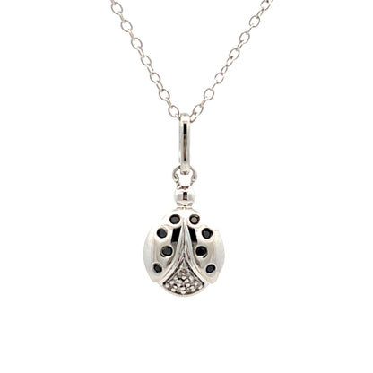 .08ct Black Diamond Animal Pendant Sterling Silver by Bids.com