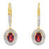 1.41ct Garnet Diamond Dangle Earrings 10KT Yellow Gold by Bids.com