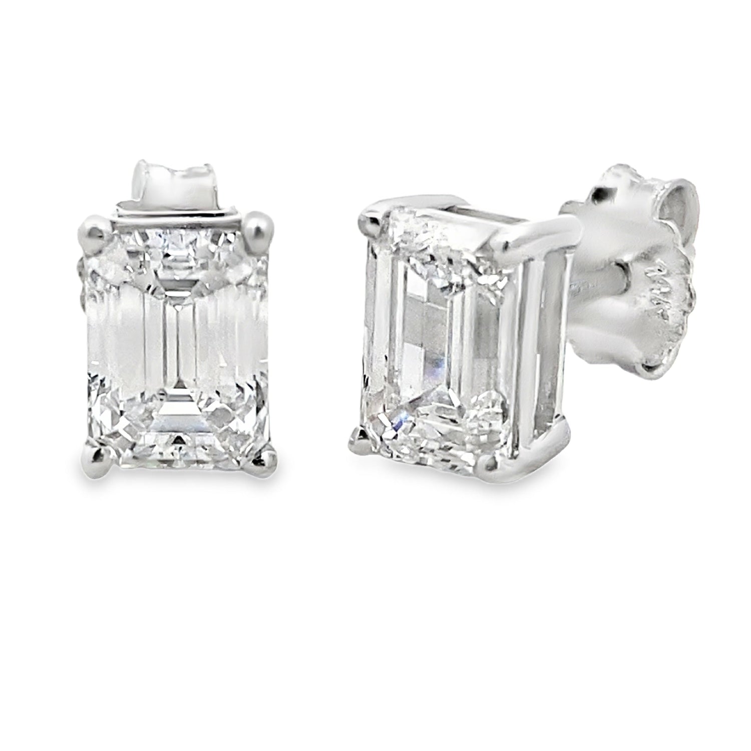 2.00ct Lab Grown Diamond Stud Earrings 14KT White Gold
