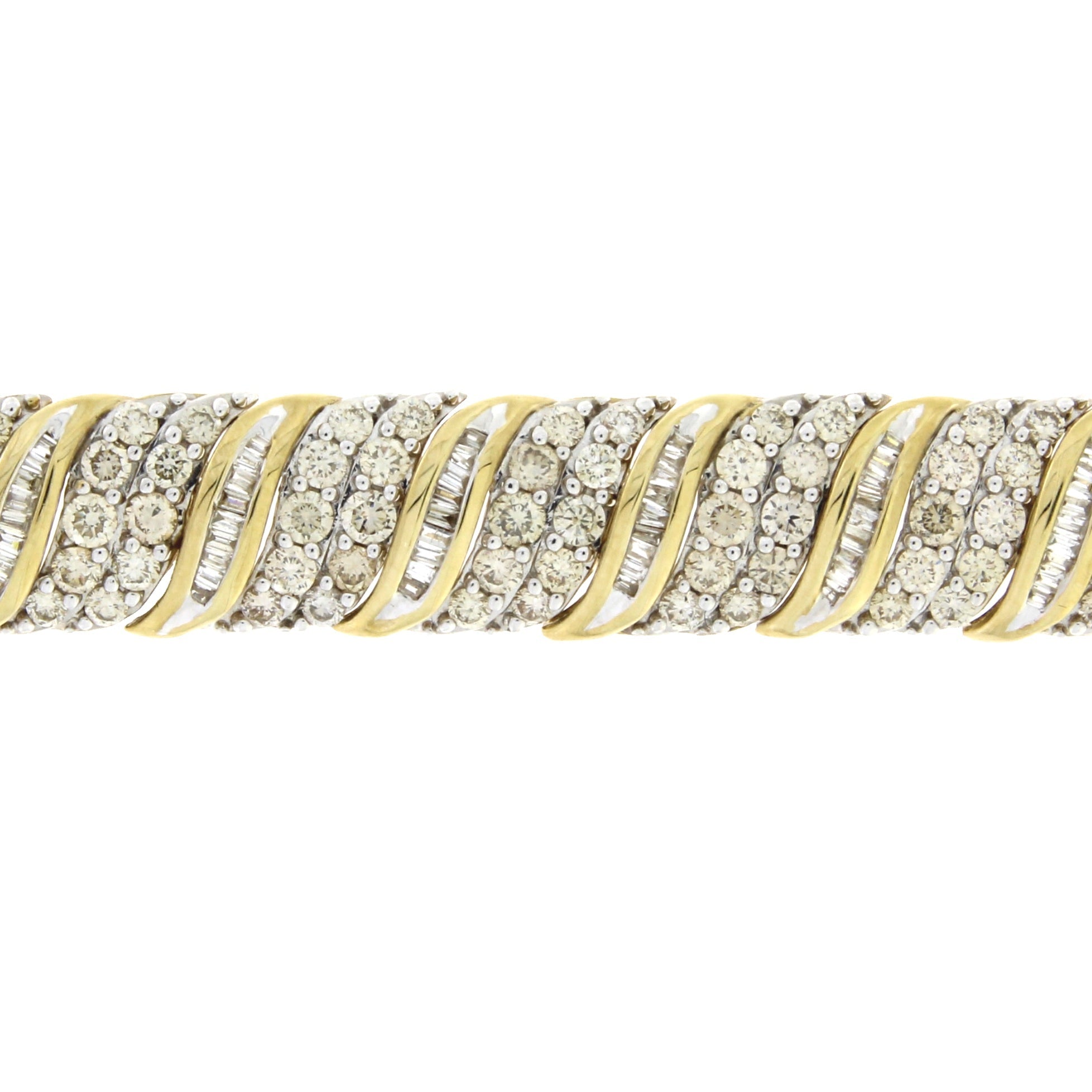 10.00ct Diamond Tennis Bracelet 10KT Yellow Gold by Bids.com