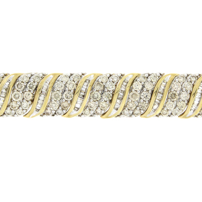 10.00ct Diamond Tennis Bracelet 10KT Yellow Gold by Bids.com