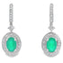Chalcedony Diamond Dangle Earrings 10KT White Gold by Bids.com