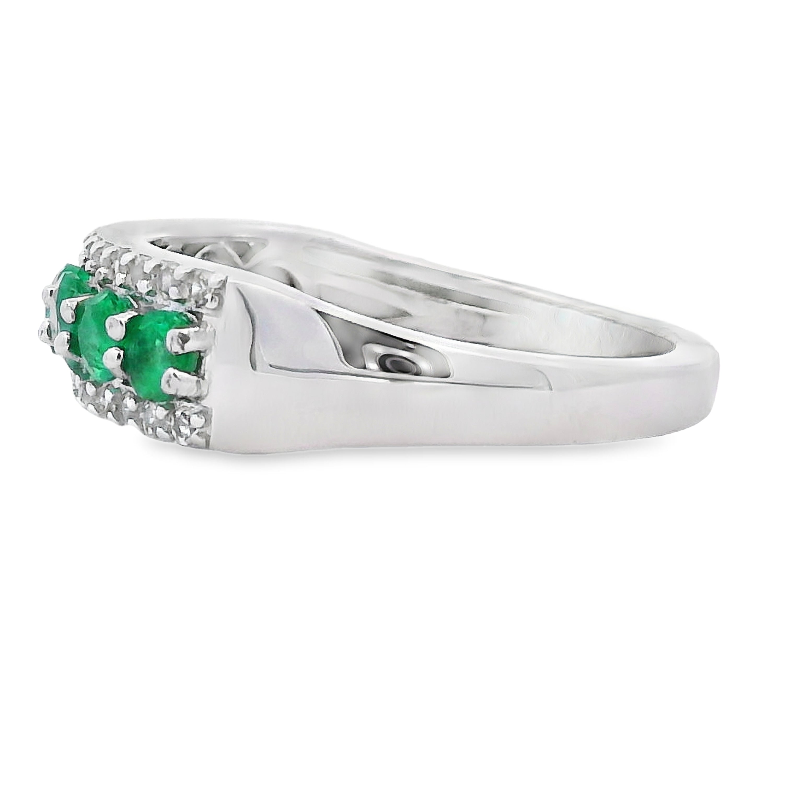 Natural White Topaz 3 Stone Ring Sterling Silver by Bids.com