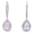 Rose Quartz Diamond Dangle Earrings 10KT White Gold by Bids.com