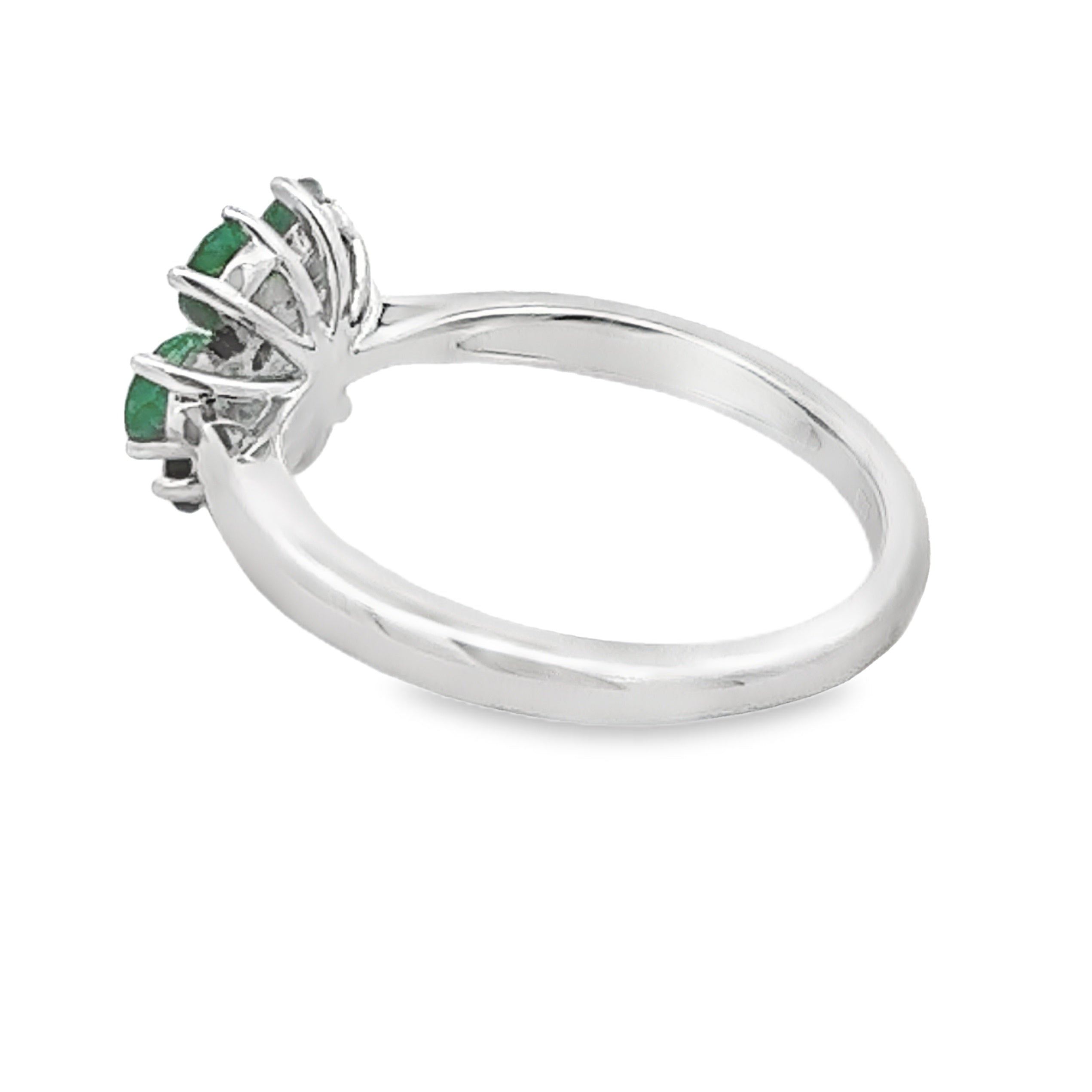 Genuine 1.14ct Emerald Zircon Ring Sterling Silver by Bids.com