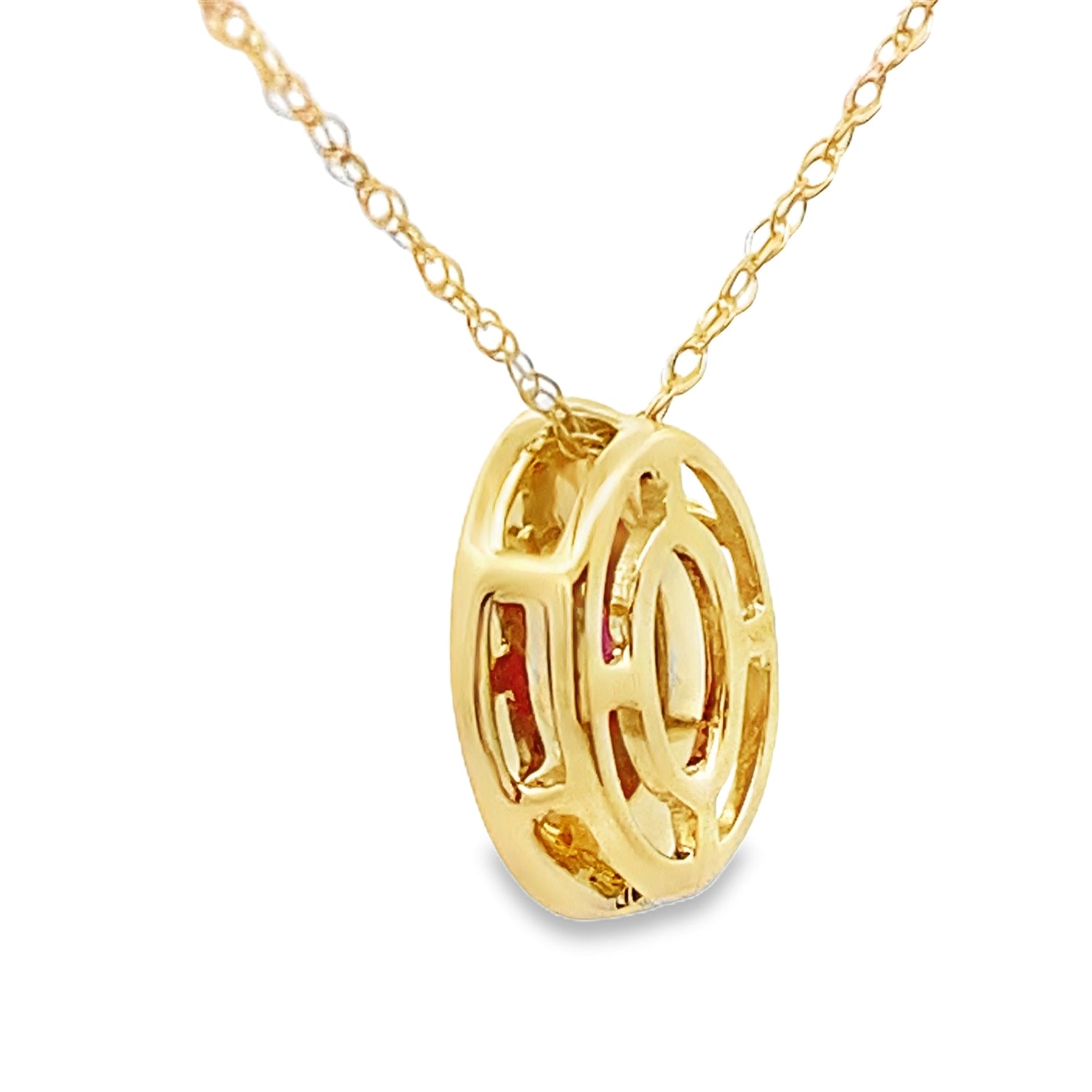 .52ct Garnet Diamond Fashion Pendants 10KT Yellow Gold by Bids.com