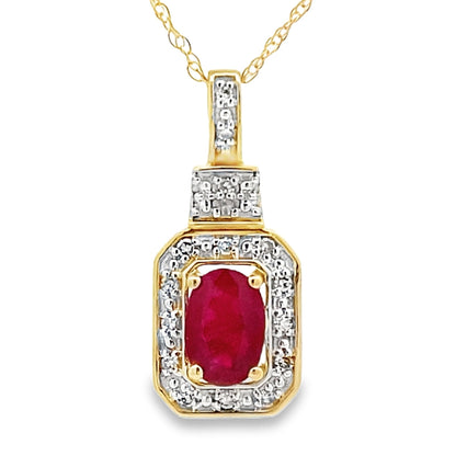 .66ct Ruby Diamond Fashion Pendants 10KT Yellow Gold by Bids.com
