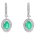 .95ct Emerald Diamond Dangle Earrings 10KT White Gold by Bids.com
