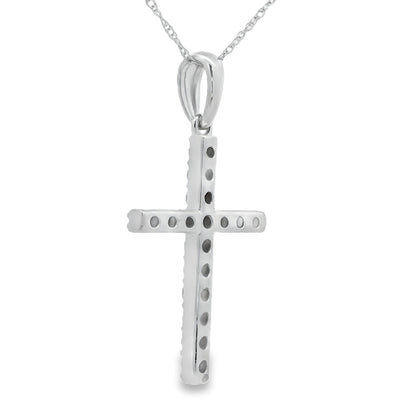 .45ct Diamond Cross Religious Pendant 14KT White Gold by Bids.com
