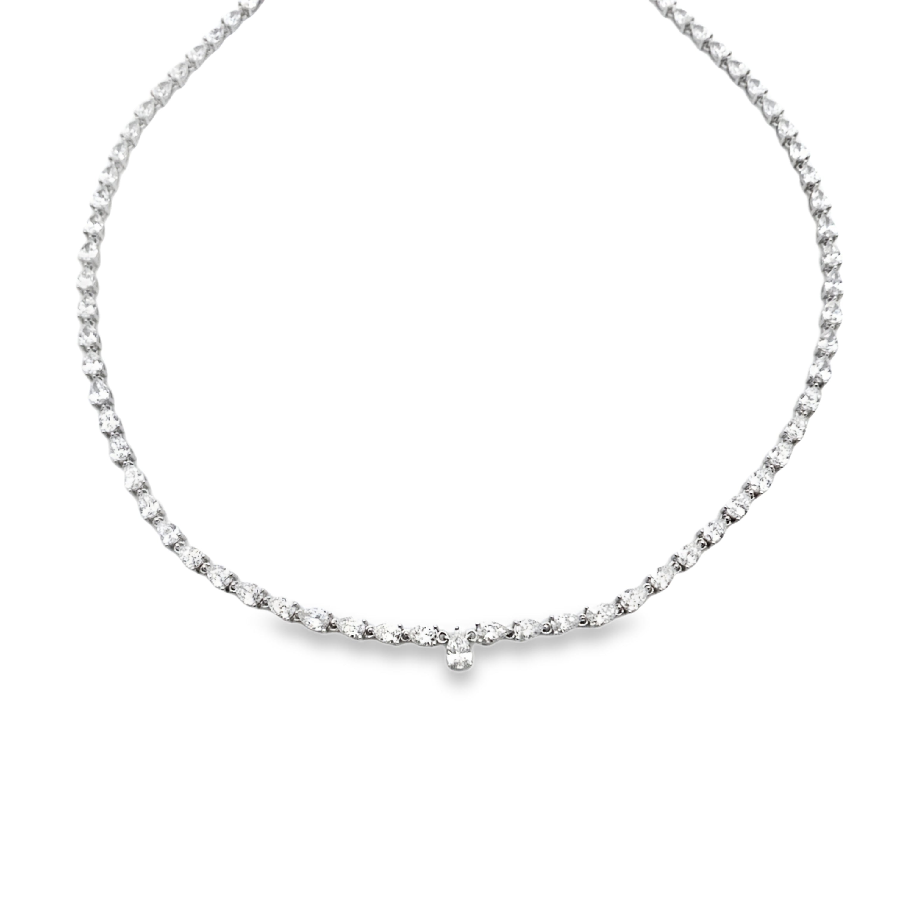 15.00ct Lab Grown Diamond Tennis 14KT White Gold by Bids.com