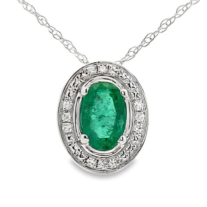 .46ct Emerald Diamond Fashion Pendants 10KT White Gold by Bids.com