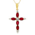 Ruby Diamond Cross Religious Pendant 10KT Yellow Gold by Bids.com