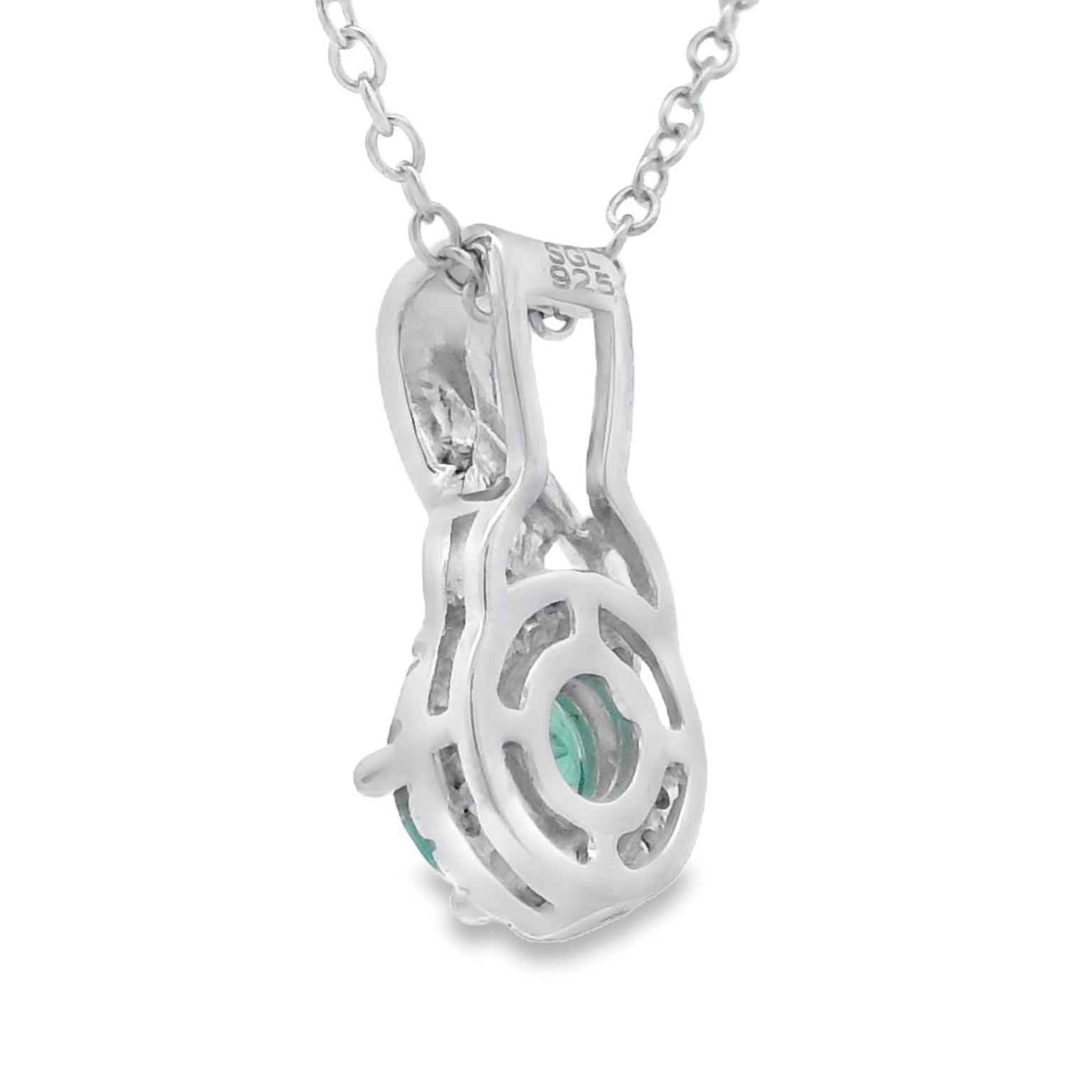 .58ct Emerald Zircon Fashion Pendants Sterling Silver by Bids.com