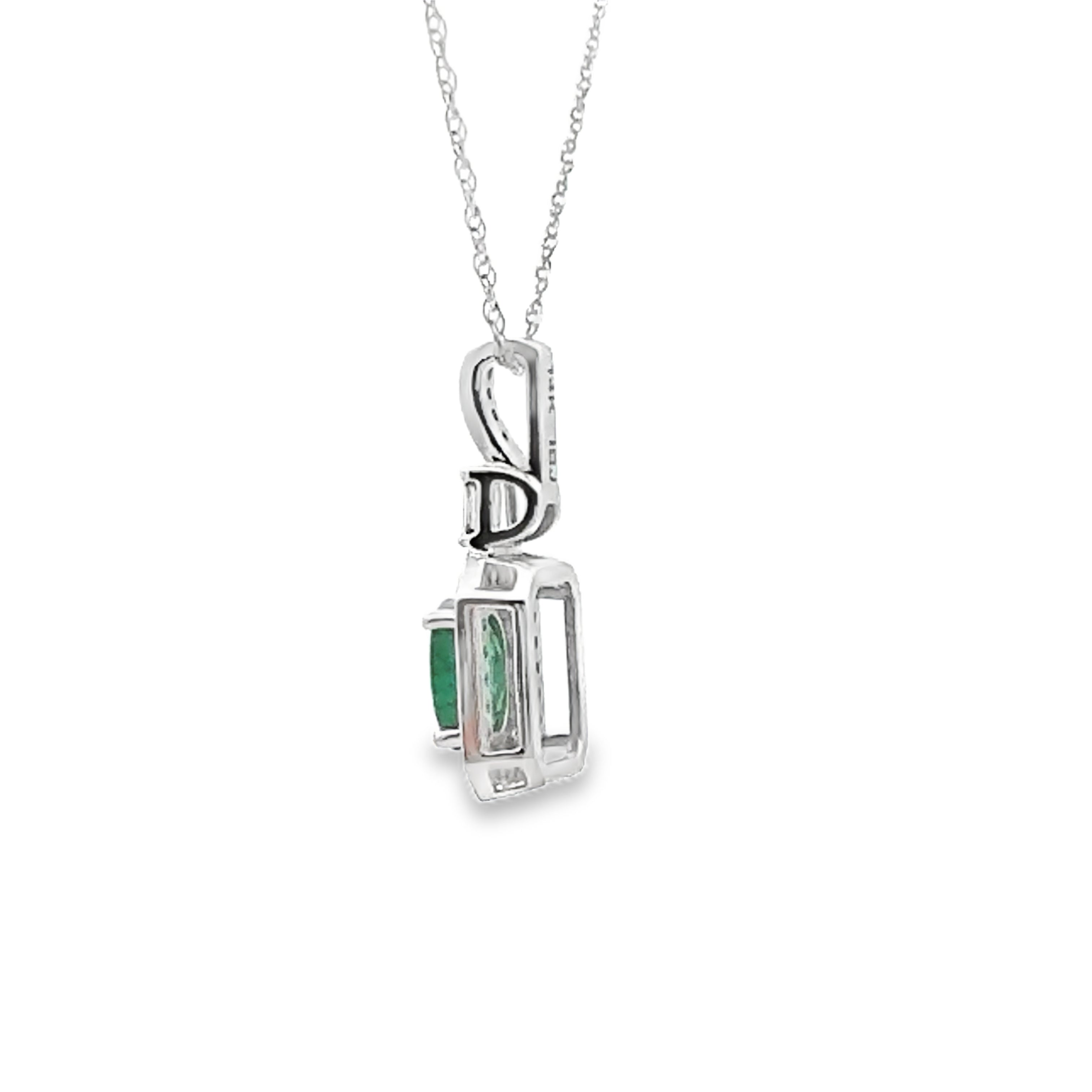 .57ct Emerald Diamond Fashion Pendants 14KT White Gold by Bids.com