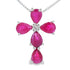 Ruby Diamond Cross Religious Pendant 10KT White Gold by Bids.com