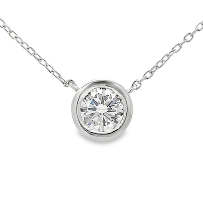 1.00ct Lab Grown Diamond Pendant Sterling Silver by Bids.com