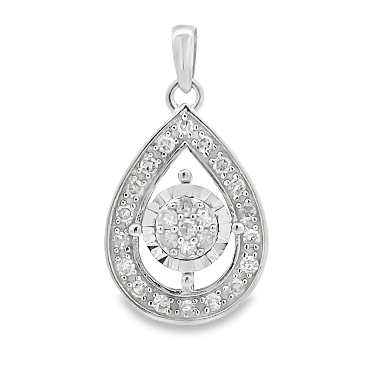 Genuine .25ct Diamond Fashion Pendants 10KT White Gold by Bids.com