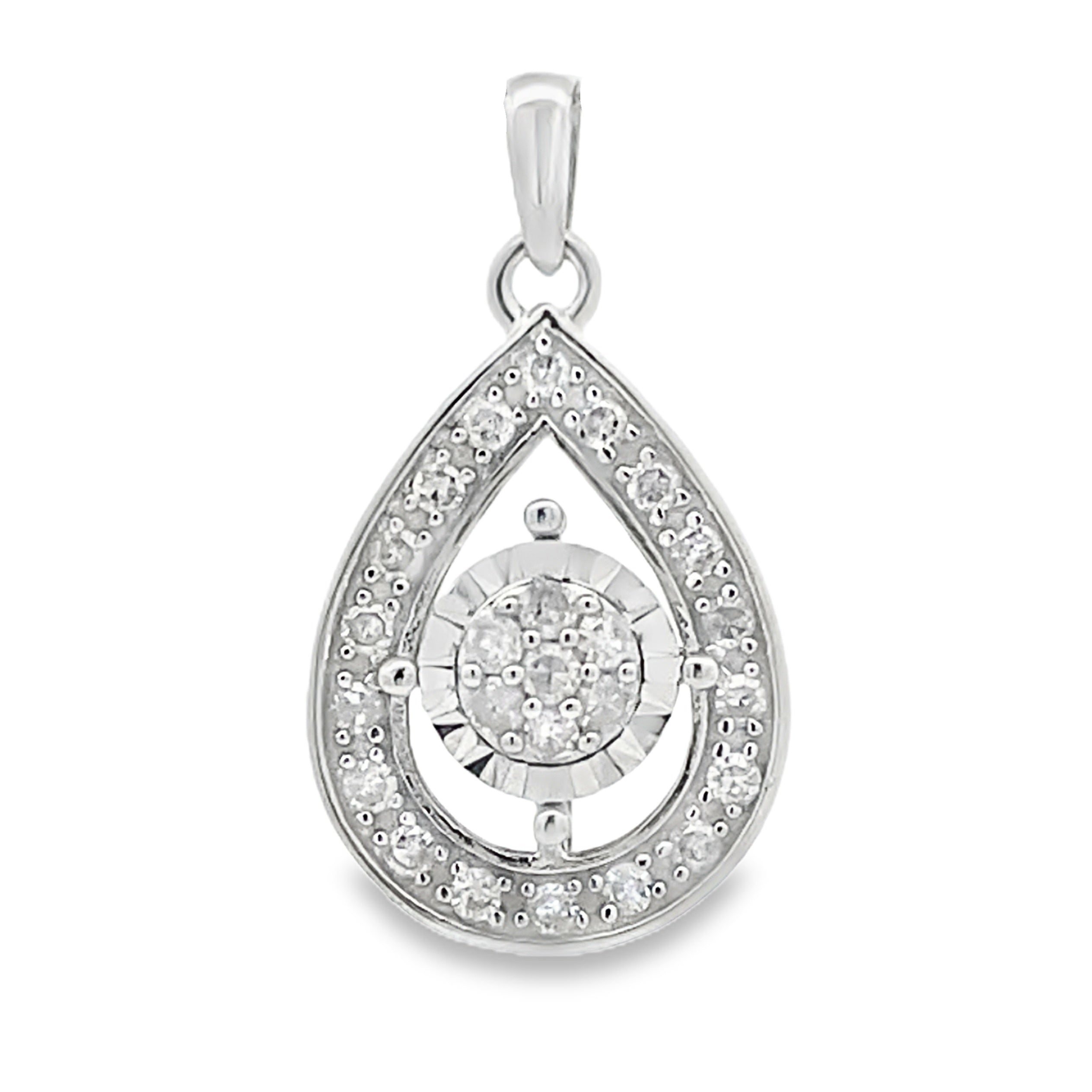 Genuine .25ct Diamond Fashion Pendants 10KT White Gold by Bids.com