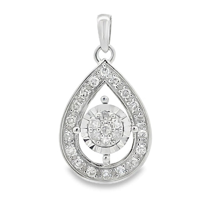 Genuine .25ct Diamond Fashion Pendants 10KT White Gold by Bids.com